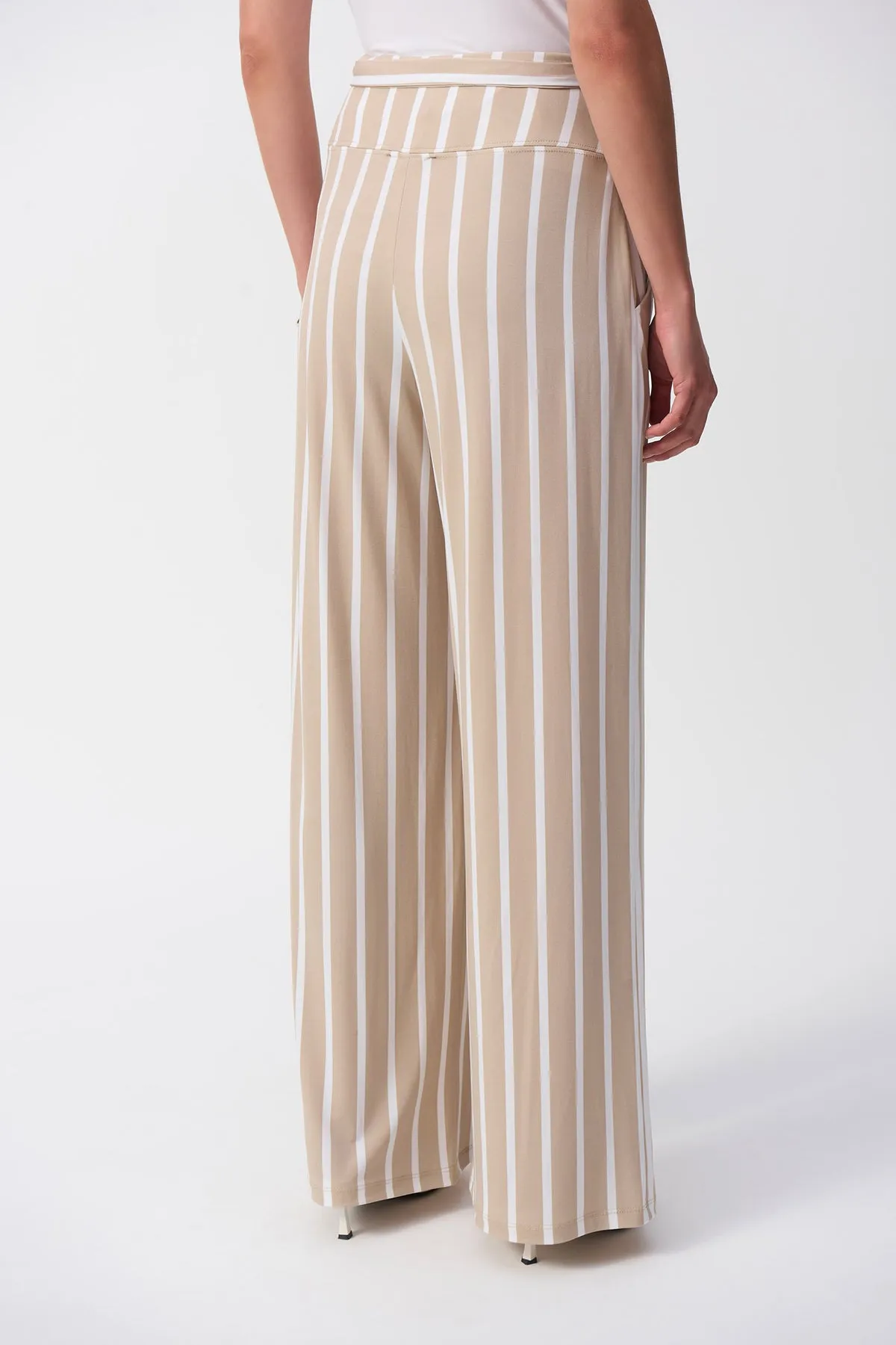 Striped Silky Knit Wide-Leg Pants sold by French Cuff product image thumbnail 3