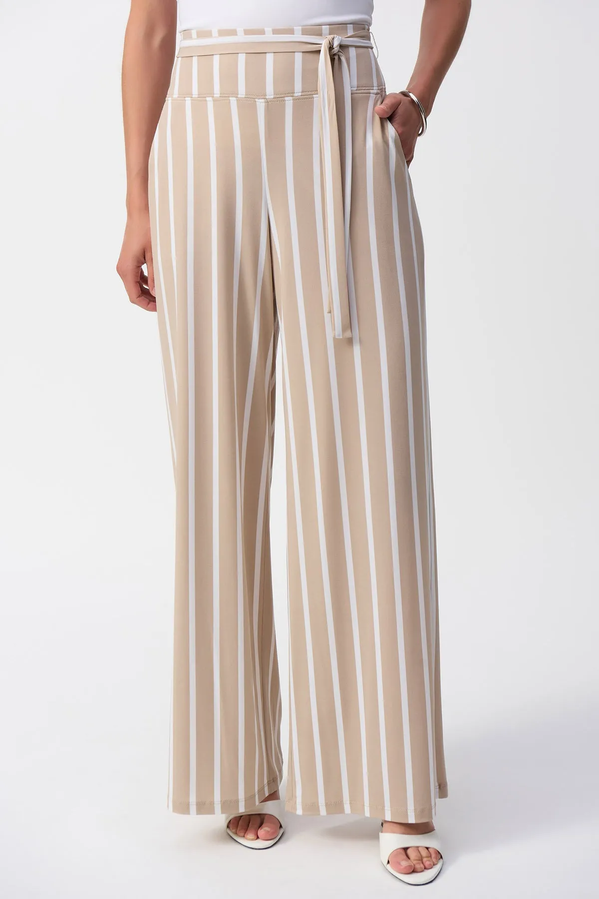 Striped Silky Knit Wide-Leg Pants sold by French Cuff product image thumbnail 2