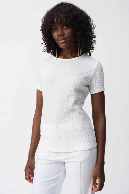 Puckered Knit Fitted Top sold by French Cuff