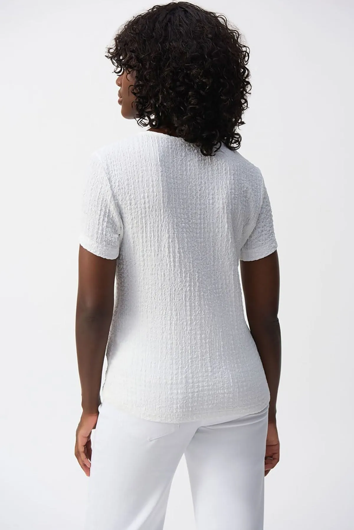 Puckered Knit Fitted Top sold by French Cuff product image thumbnail 3