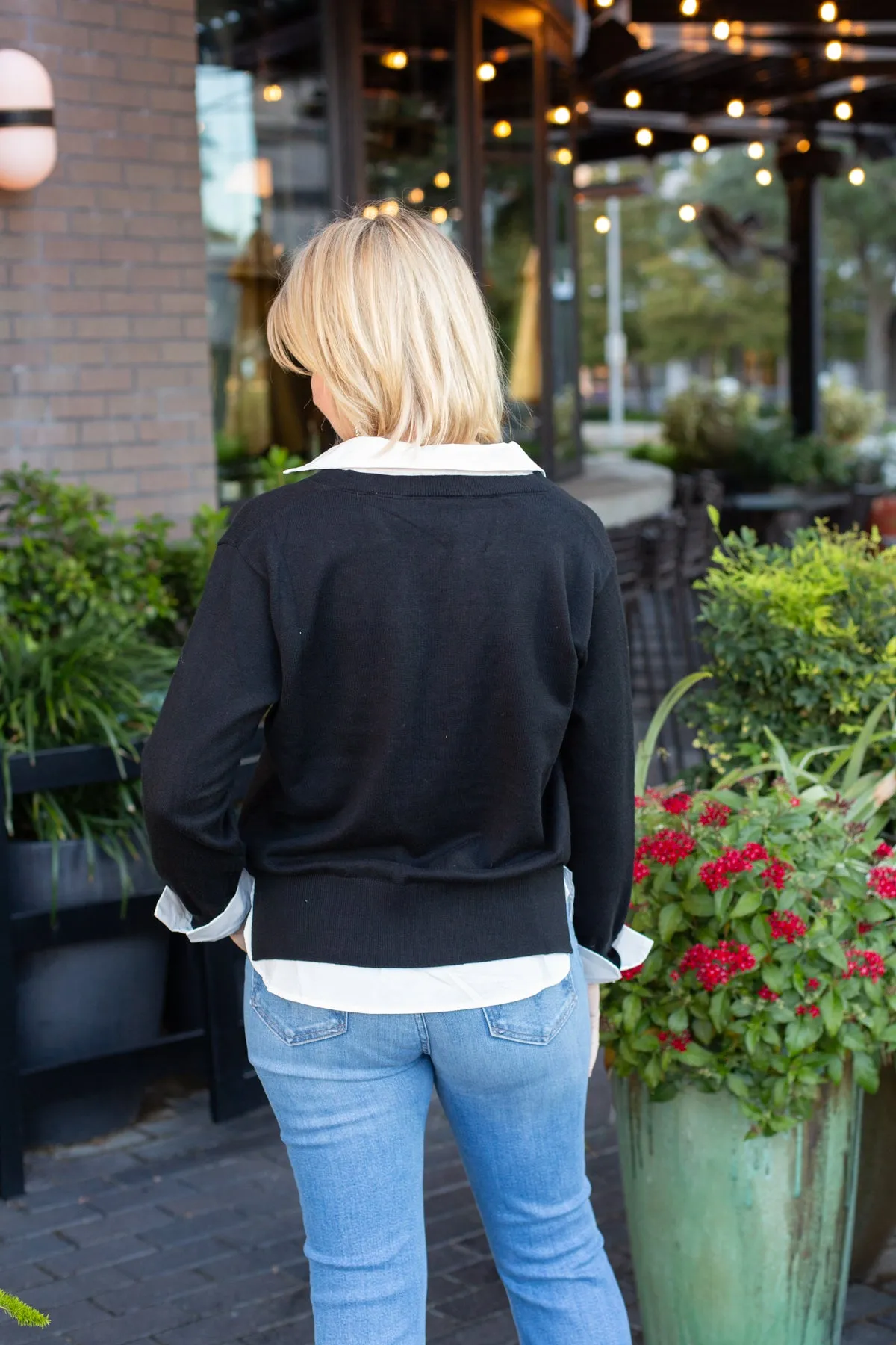 Black Sweater with White Button Up sold by French Cuff product image thumbnail 2