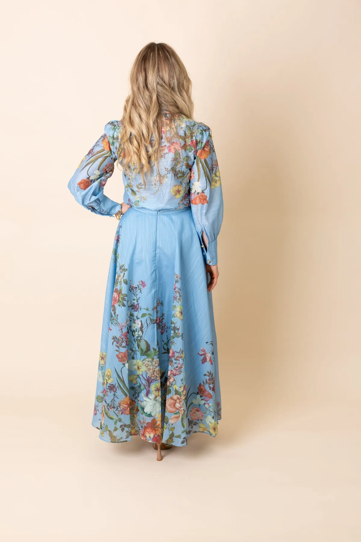 High Waist Floral Print Flared Maxi Skirt sold by French Cuff product image thumbnail 3