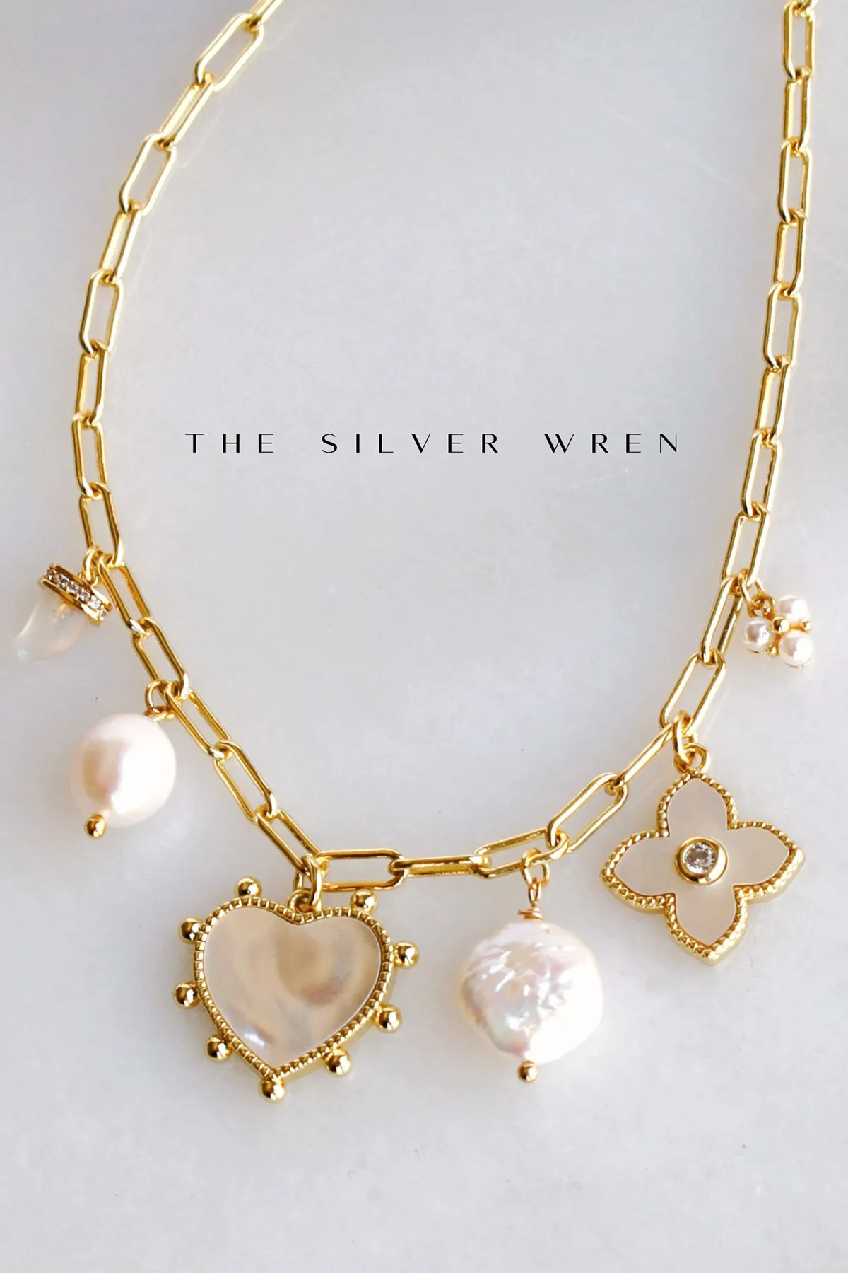 Pearl Multi Charm Necklace sold by French Cuff product image thumbnail 2