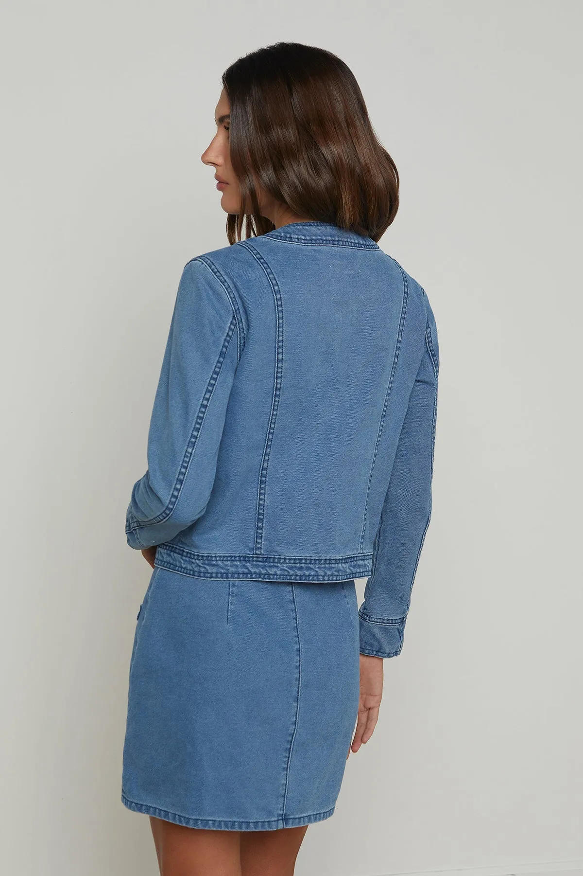 Yari Collarless Jacket sold by French Cuff product image thumbnail 3