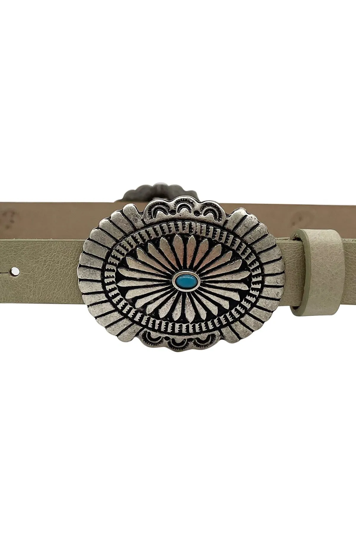 Bone with Silver Conchos Belt sold by French Cuff product image thumbnail 2
