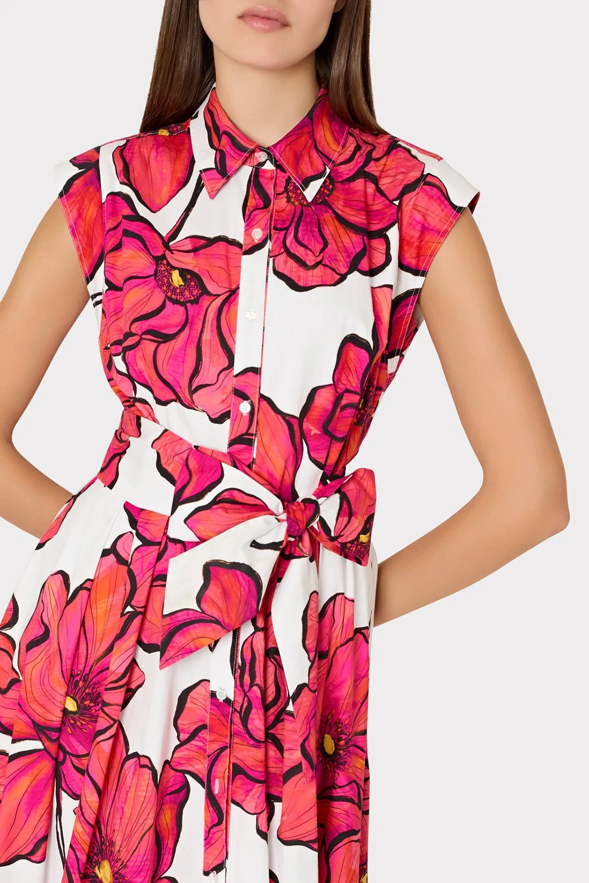 Jules Windflower Pastel Poplin Midi Dress sold by French Cuff product image thumbnail 2