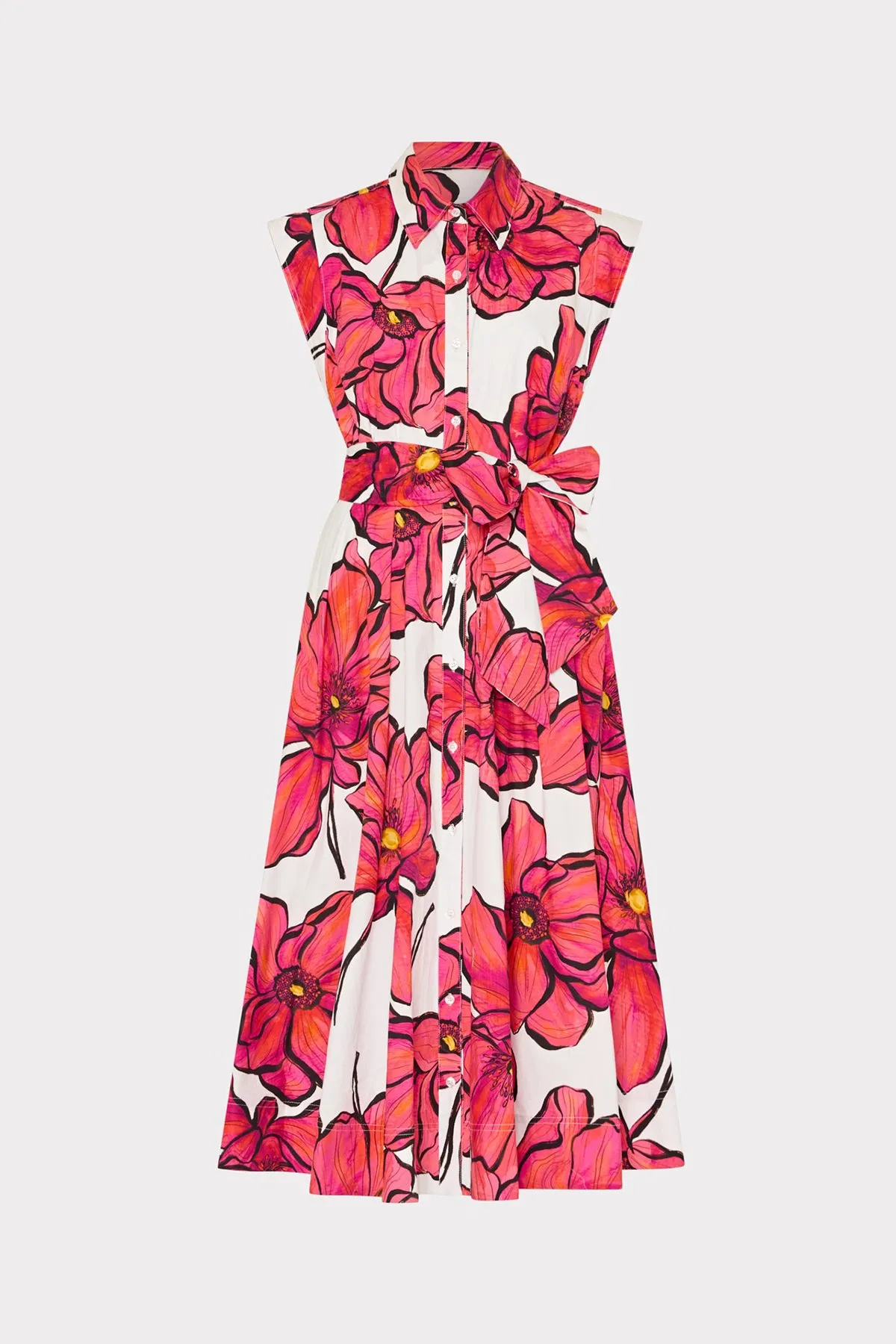 Jules Windflower Pastel Poplin Midi Dress sold by French Cuff product image thumbnail 3