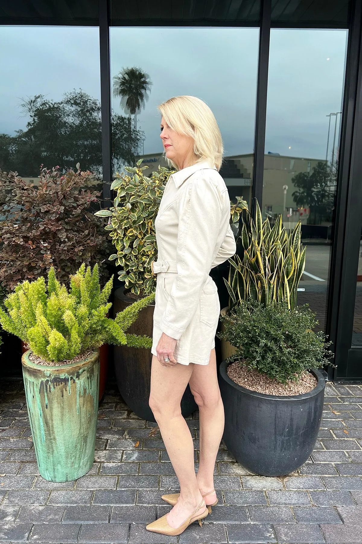 Long Sleeve Romper with Belt sold by French Cuff product image thumbnail 2