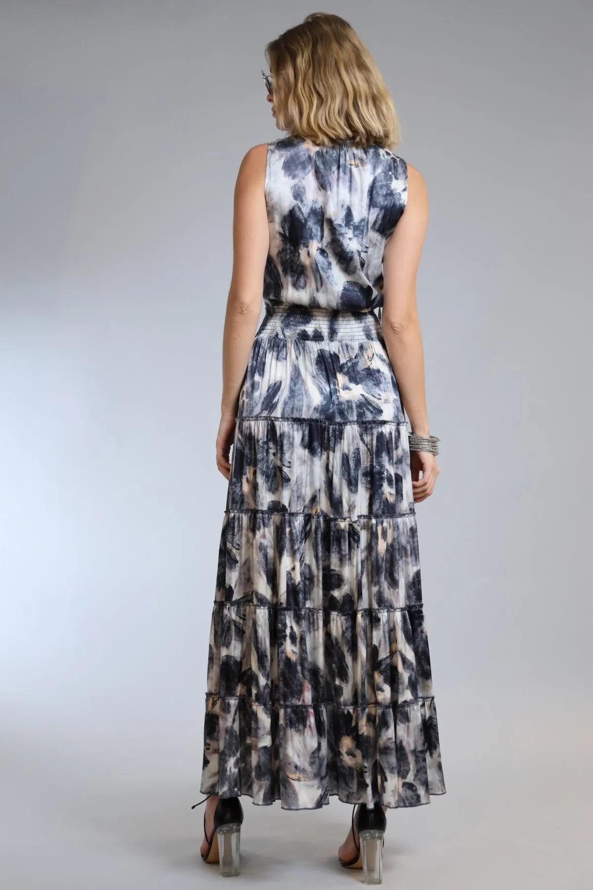 Denim Flower Tiered Maxi sold by French Cuff product image thumbnail 3