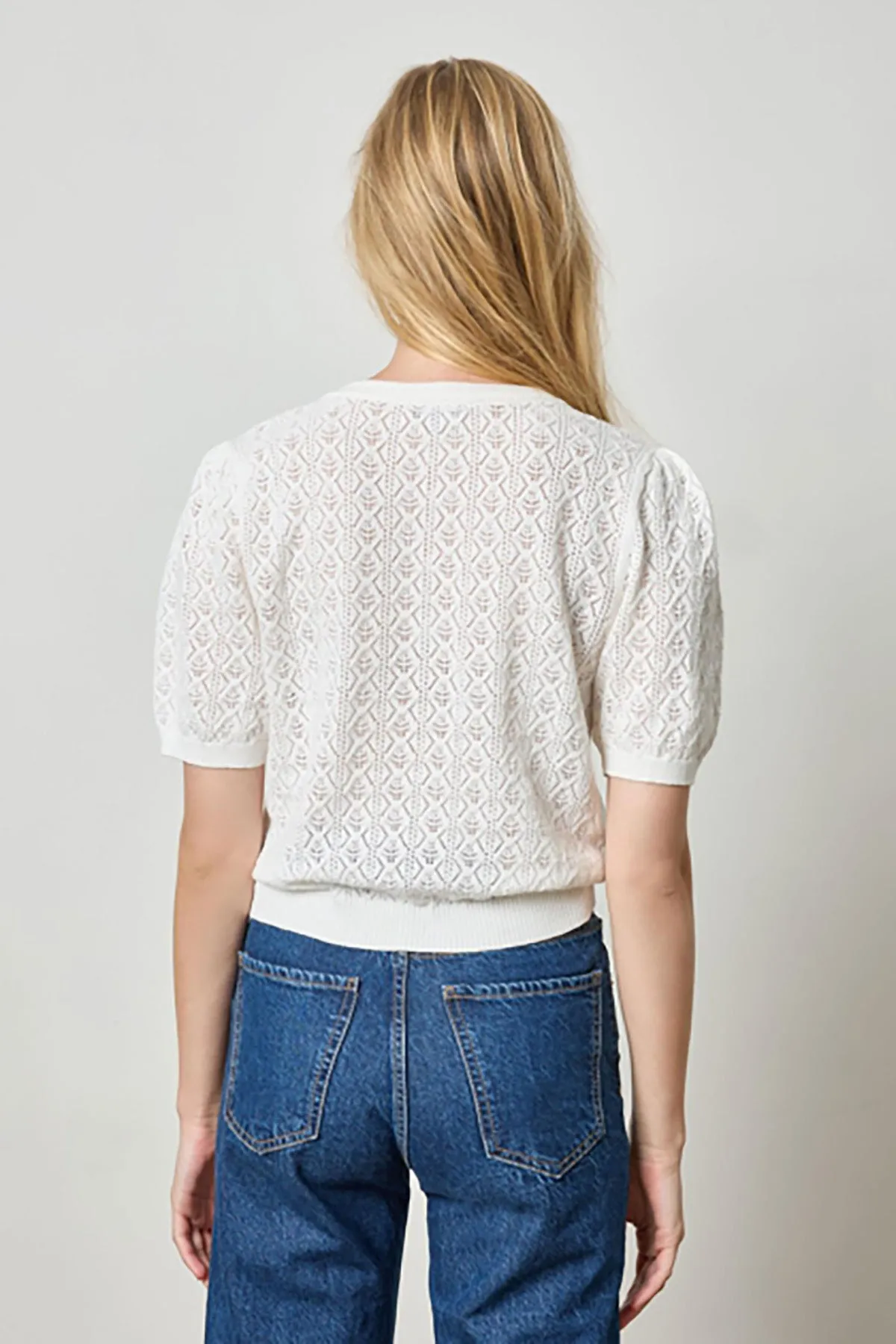 Pointelle Cardigan sold by French Cuff product image thumbnail 2