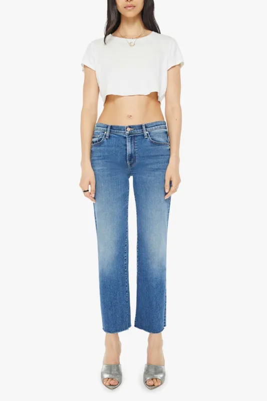 Mid Rise Rambler Zip Ankle Fray sold by French Cuff