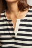 Sarah, B&N Rib Split Tee sold by French Cuff