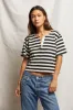 Sarah, B&N Rib Split Tee sold by French Cuff