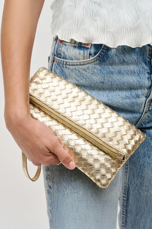Aria Woven Wristlet Clutch sold by French Cuff