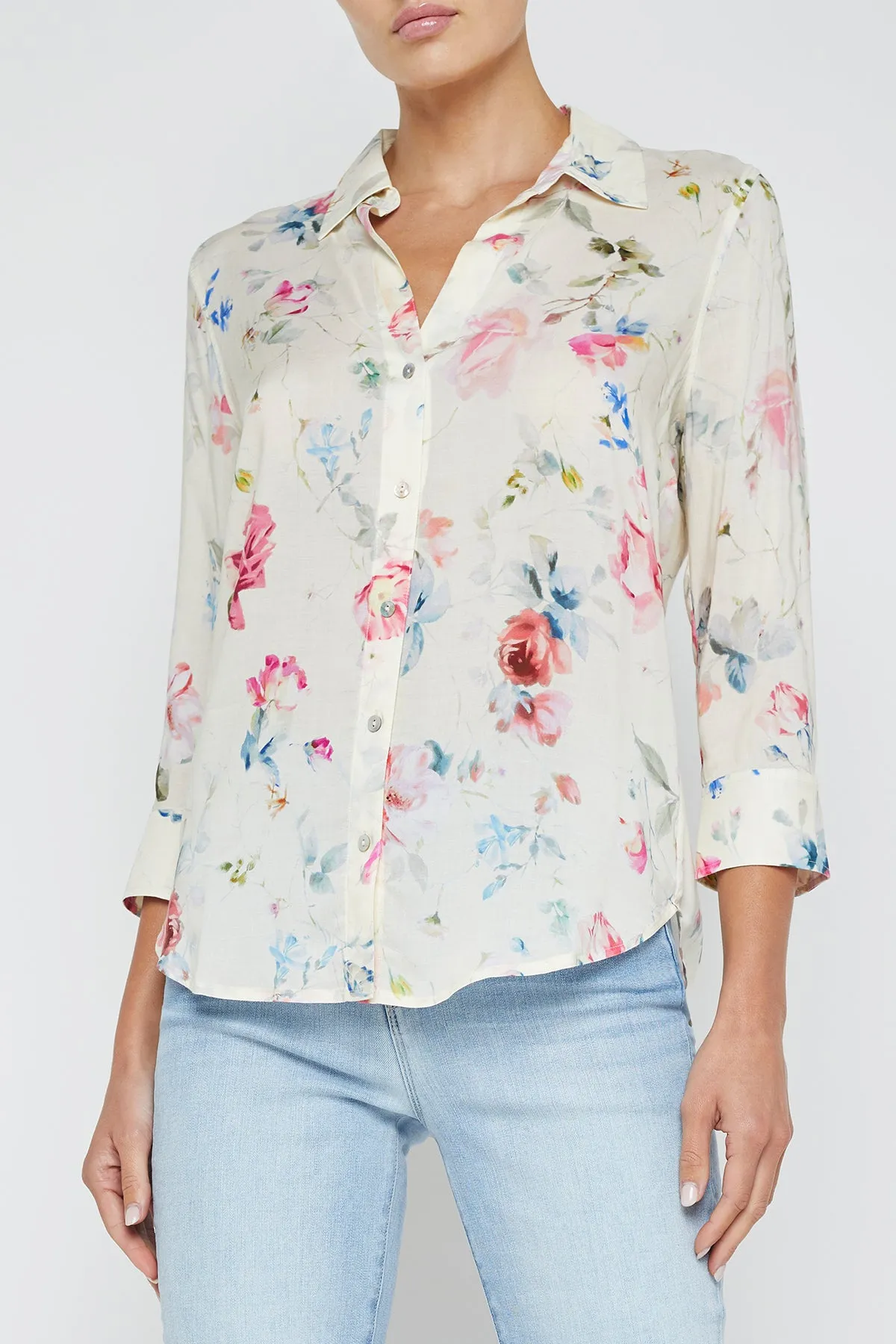 Camille 3/4 Sleeve Blouse sold by French Cuff