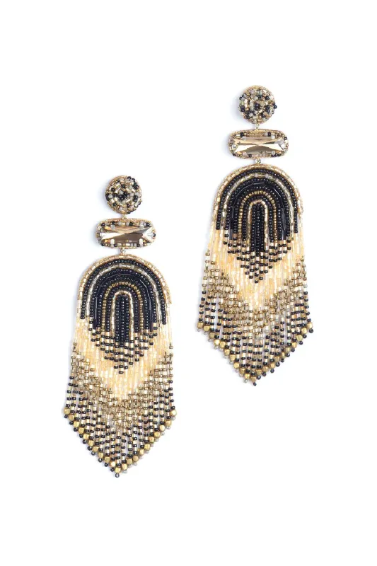 Ishani Earrings, Black Multi sold by French Cuff