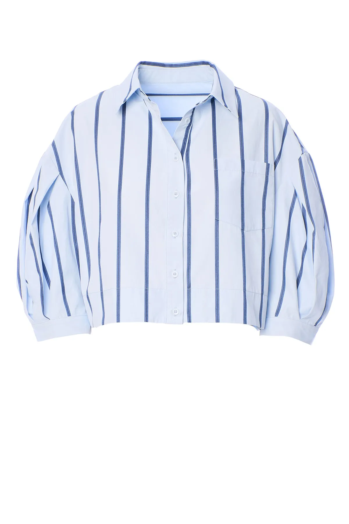 Cropped Striped Button Down sold by French Cuff