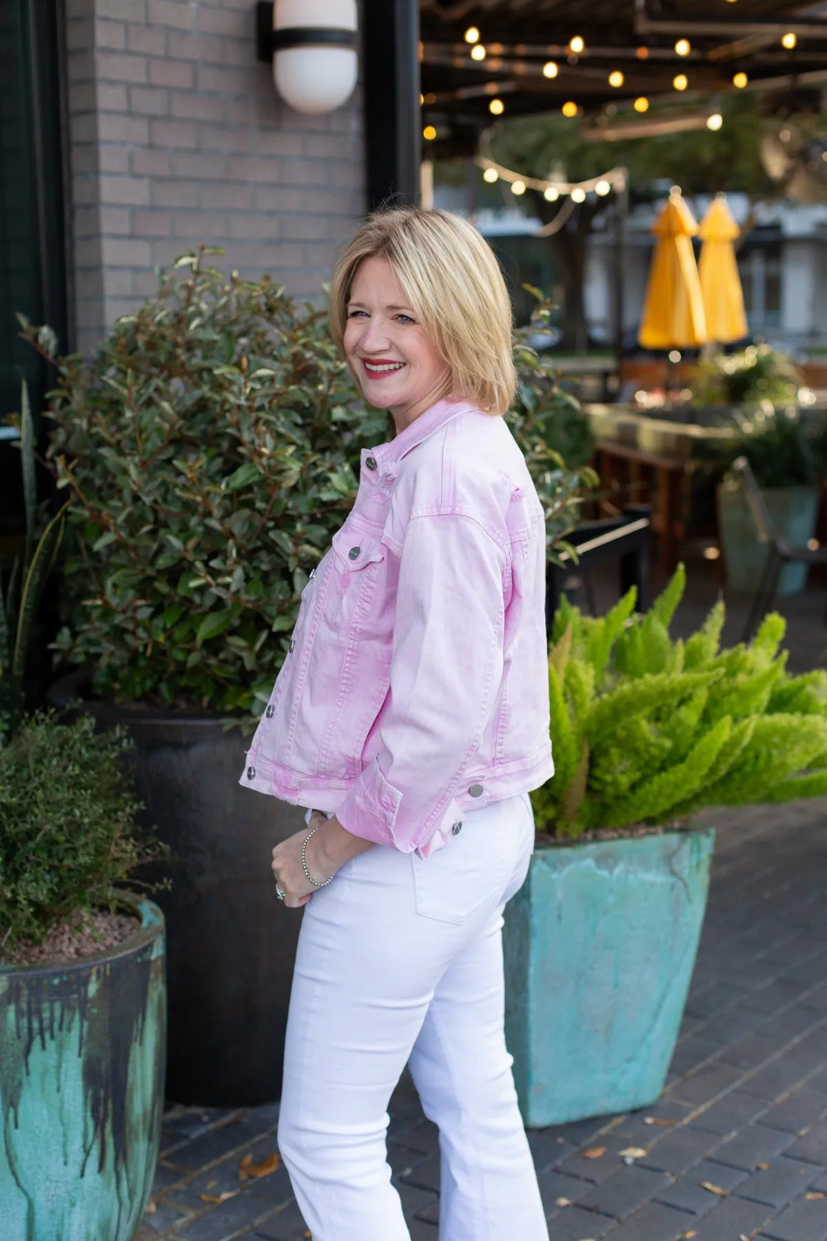 Light Pink Denim Jacket sold by French Cuff product image thumbnail 2
