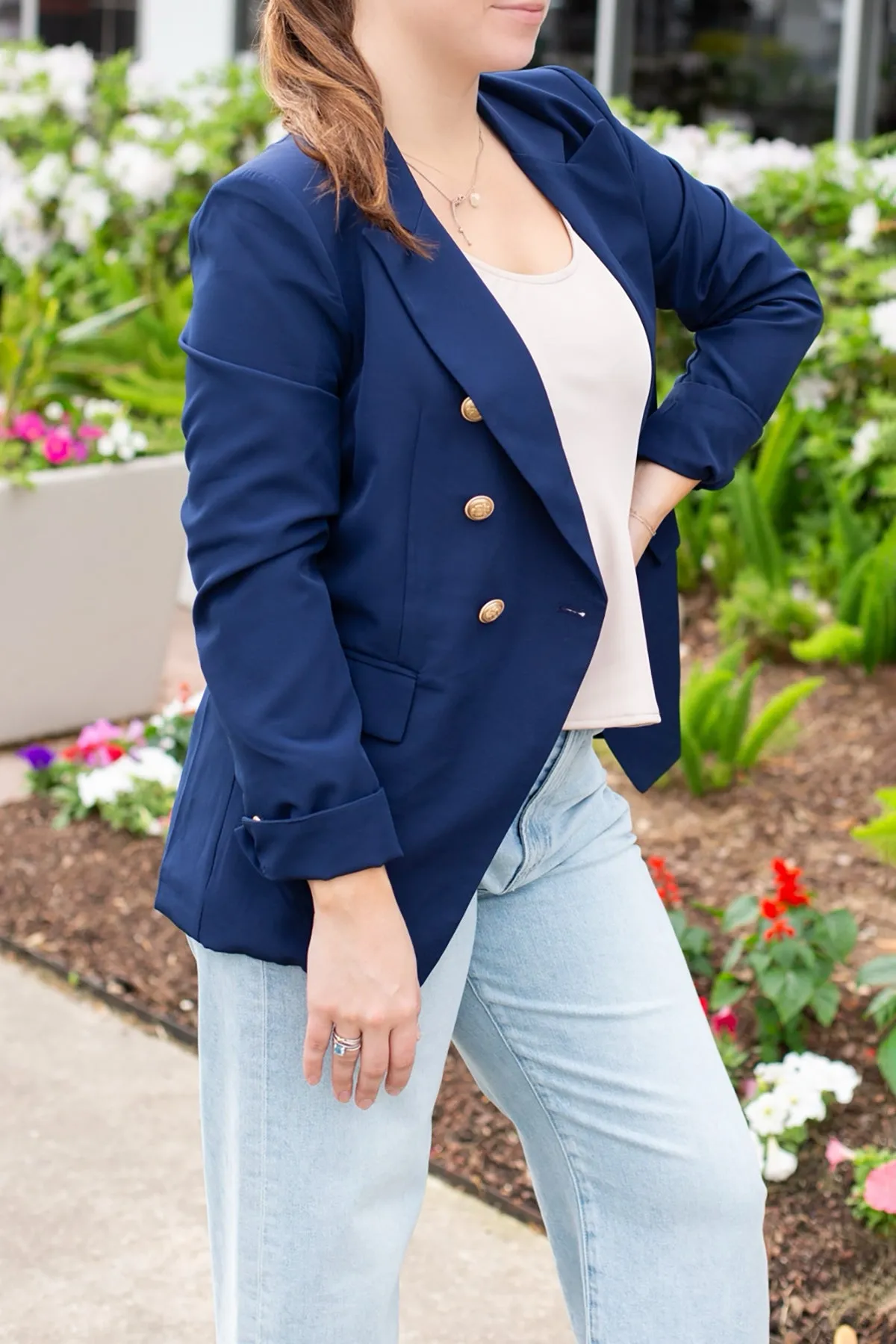 Double Breasted Navy Blazer sold by French Cuff product image thumbnail 2