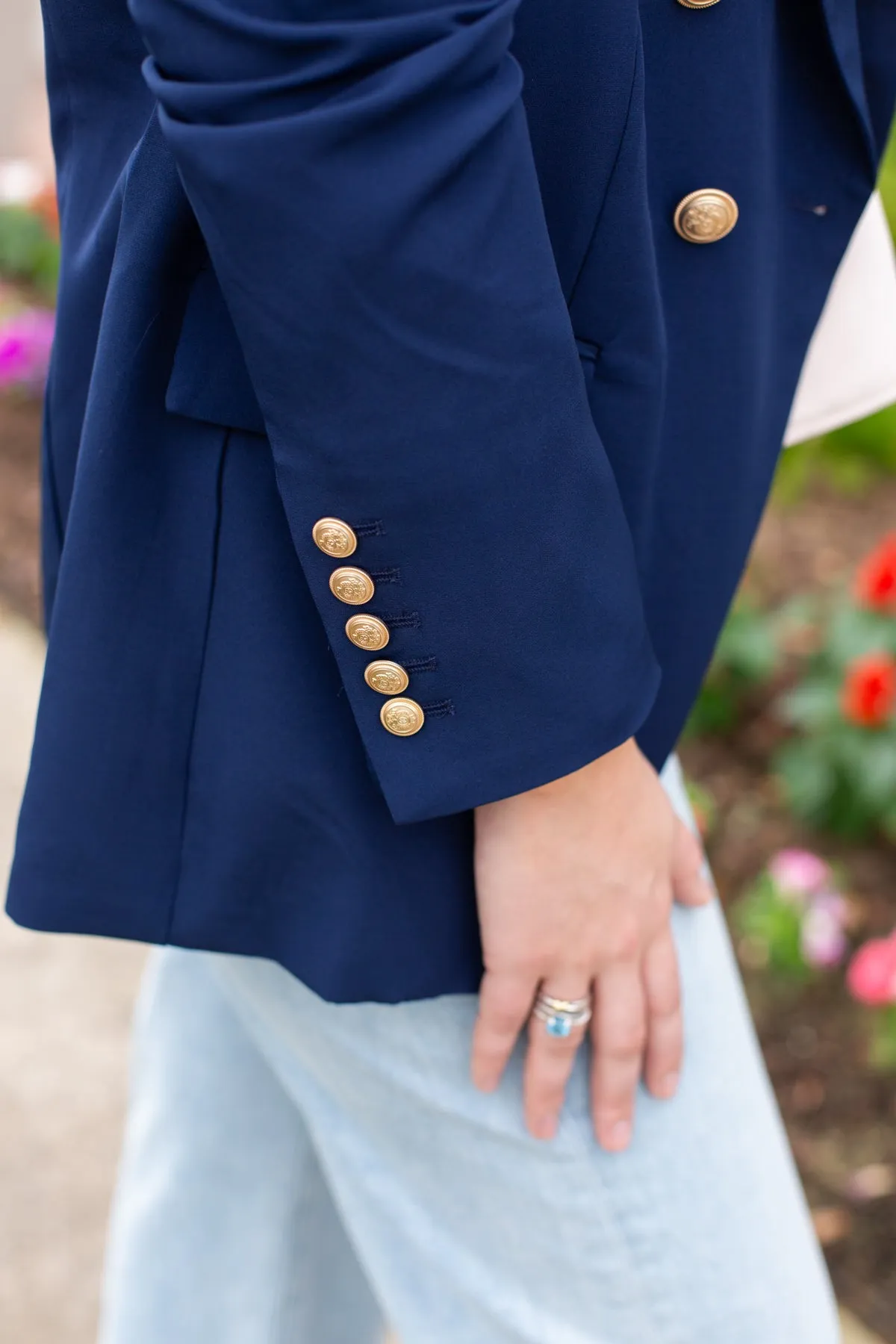 Double Breasted Navy Blazer sold by French Cuff product image thumbnail 4