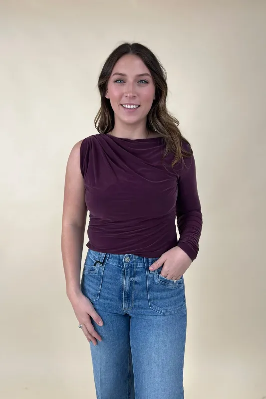 Cupro Jesery One Shoulder sold by French Cuff