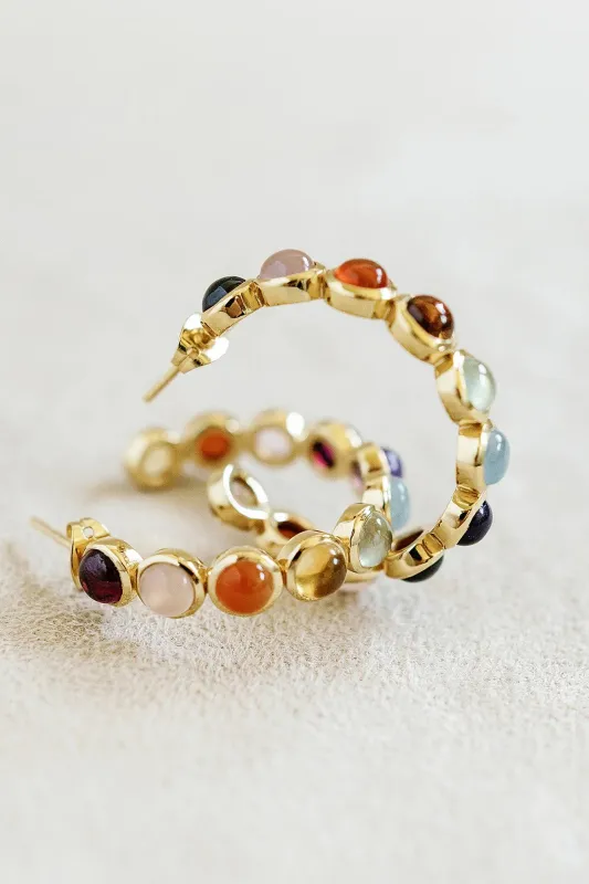 30mm Rainbow Hoops sold by French Cuff