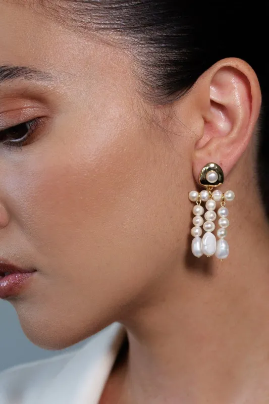 Cannes Pearl Drop Earrings sold by French Cuff