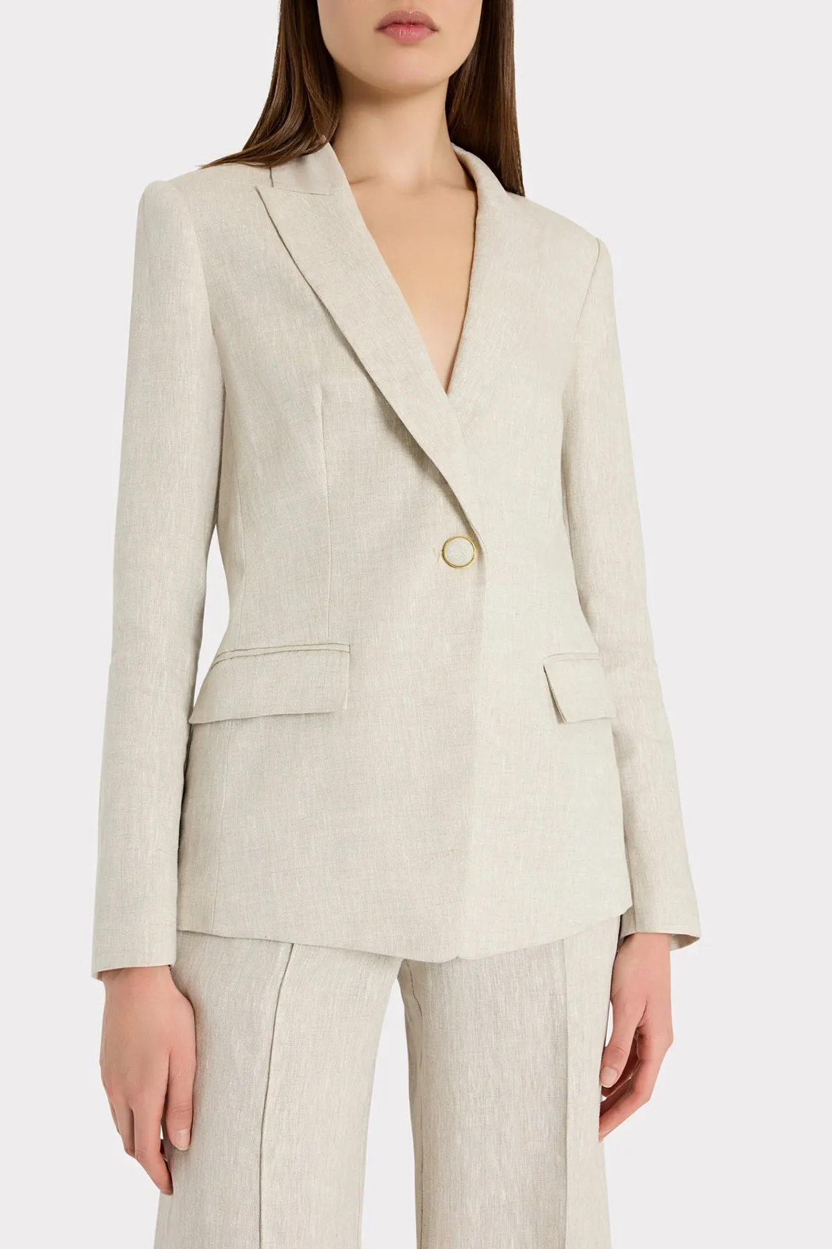 Alexa Linen Blazer sold by French Cuff