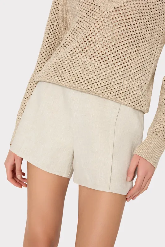 Linen Pleated Short sold by French Cuff