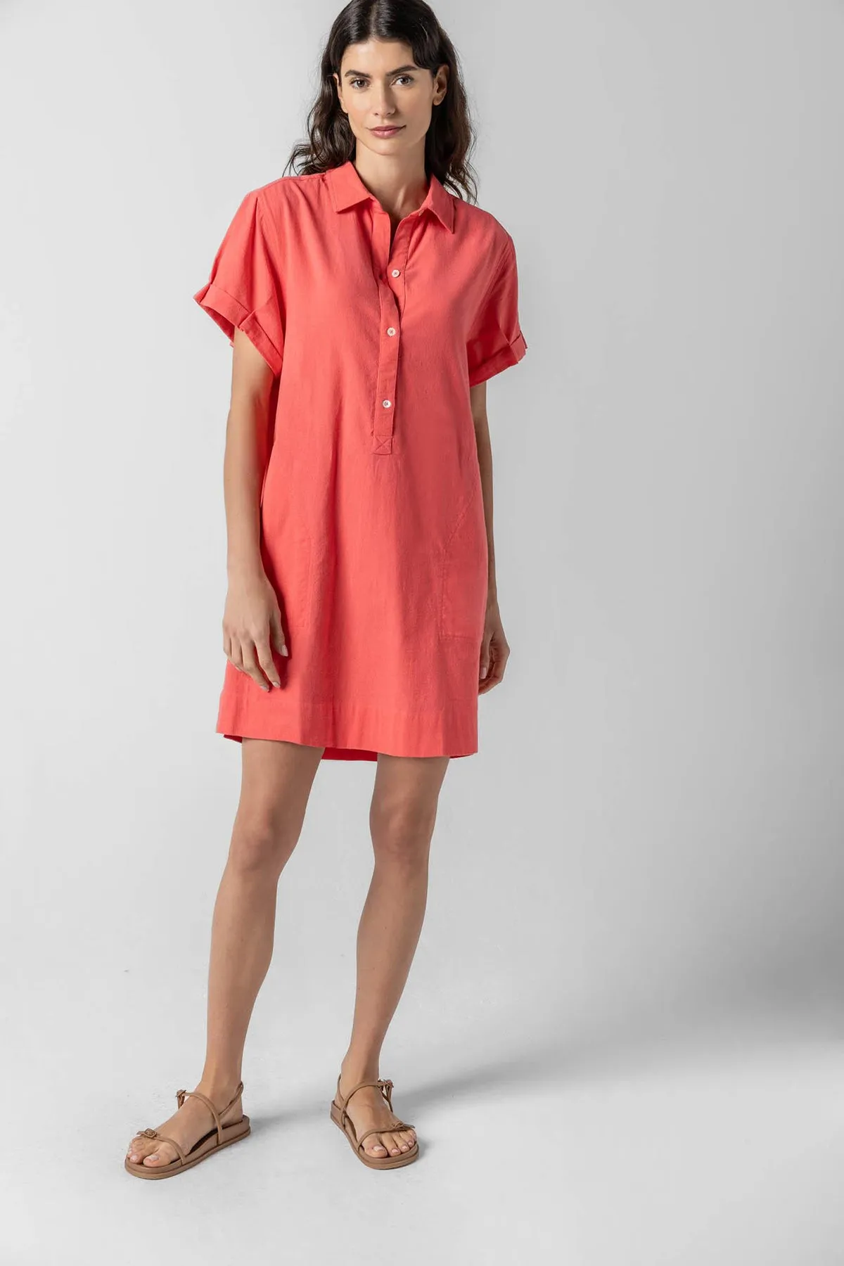 Half Placket Shirt Dress sold by French Cuff product image thumbnail 4