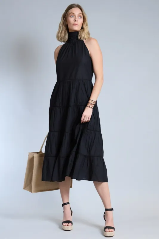 Halter Tiered Maxi Dress sold by French Cuff
