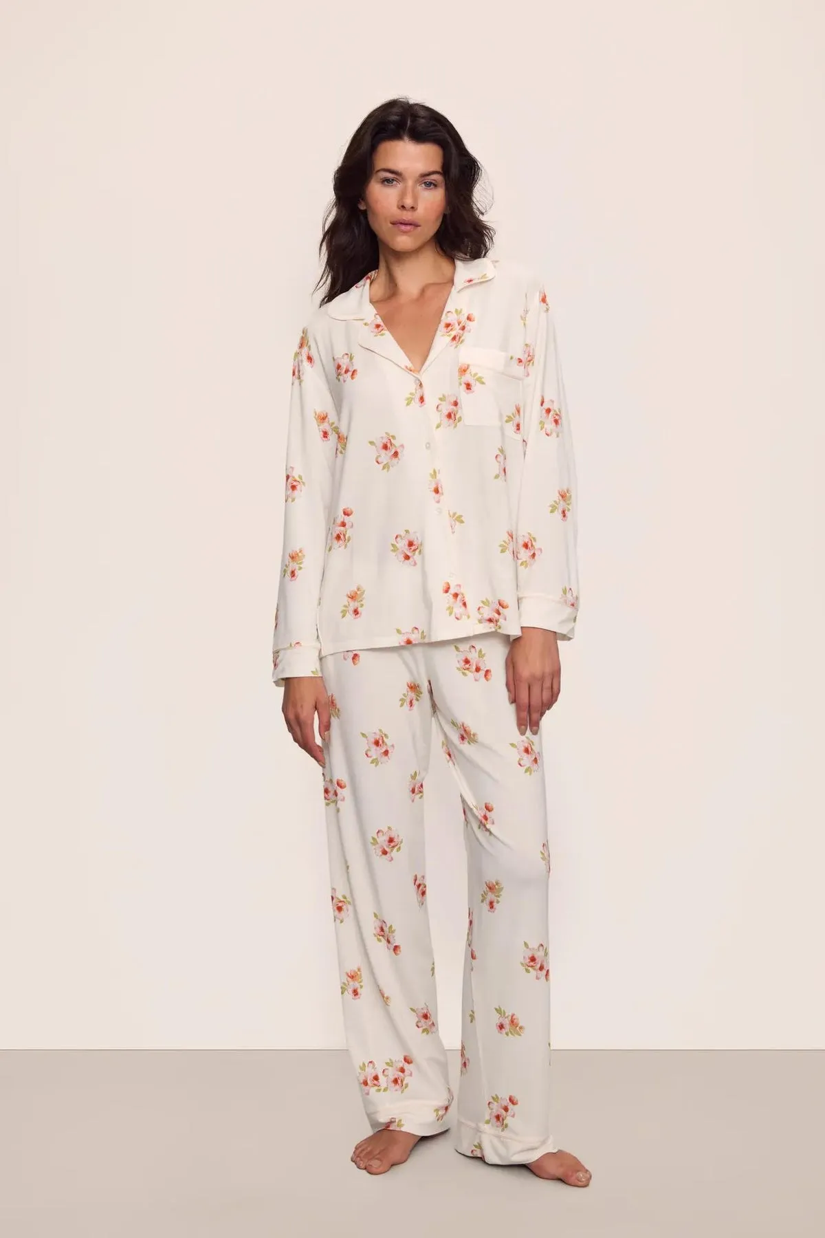 Gisele Printed Long PJ Set sold by French Cuff