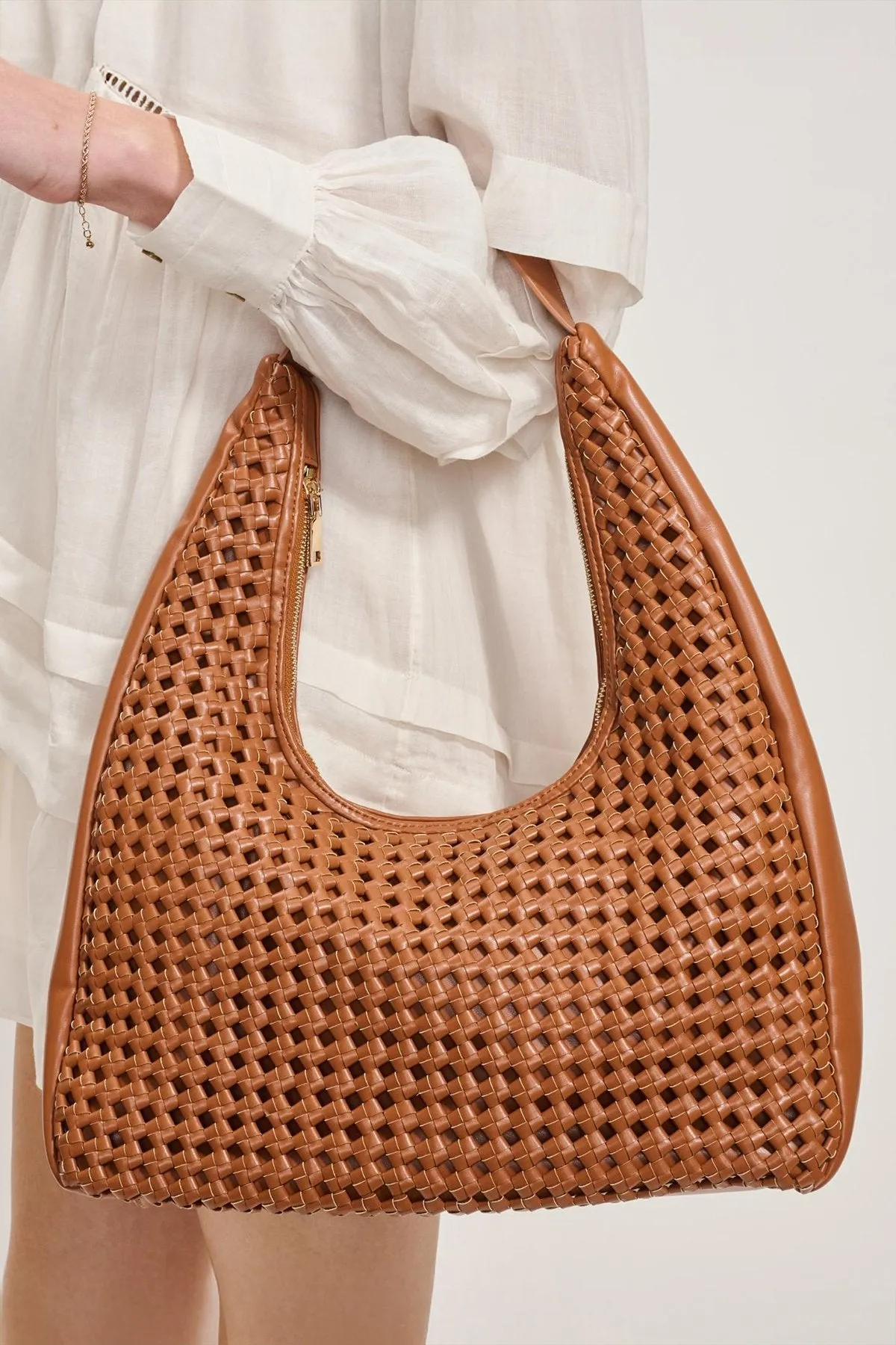 Renne Knot Woven Hobo sold by French Cuff