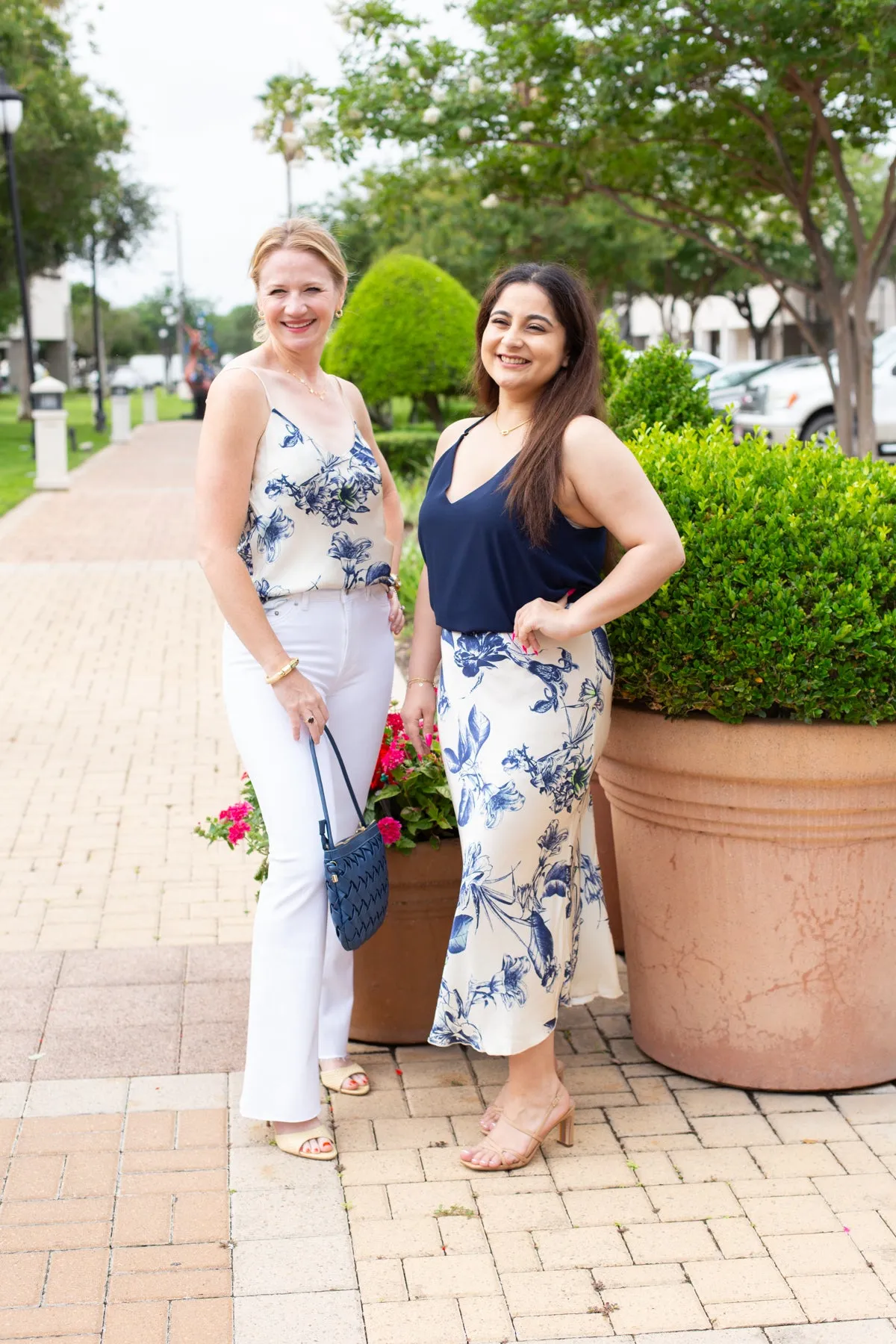 Garden Floral Print Silky Midi Skirt sold by French Cuff product image thumbnail 4