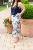Garden Floral Print Silky Midi Skirt sold by French Cuff