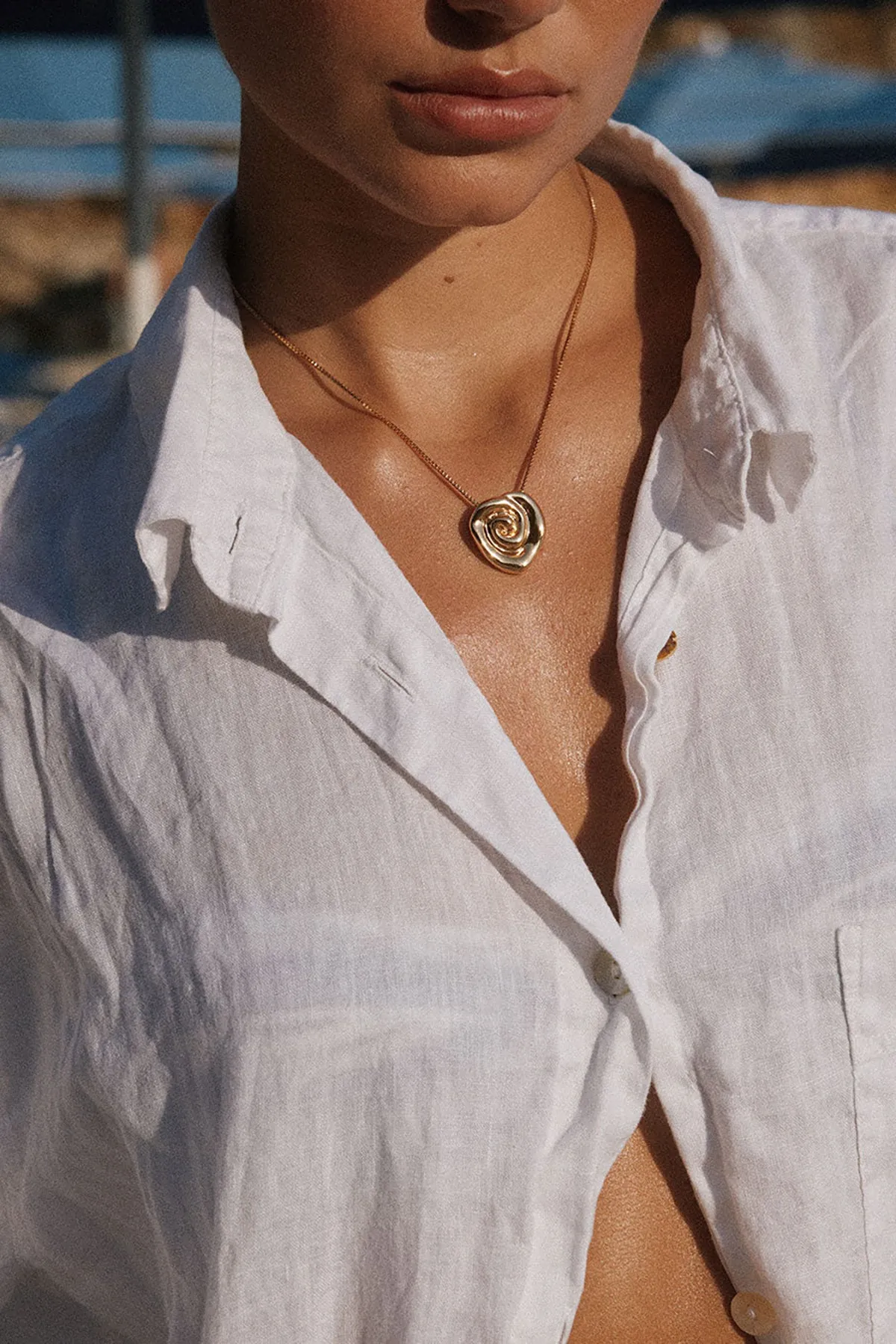 The Coquille Pendant Necklace sold by French Cuff