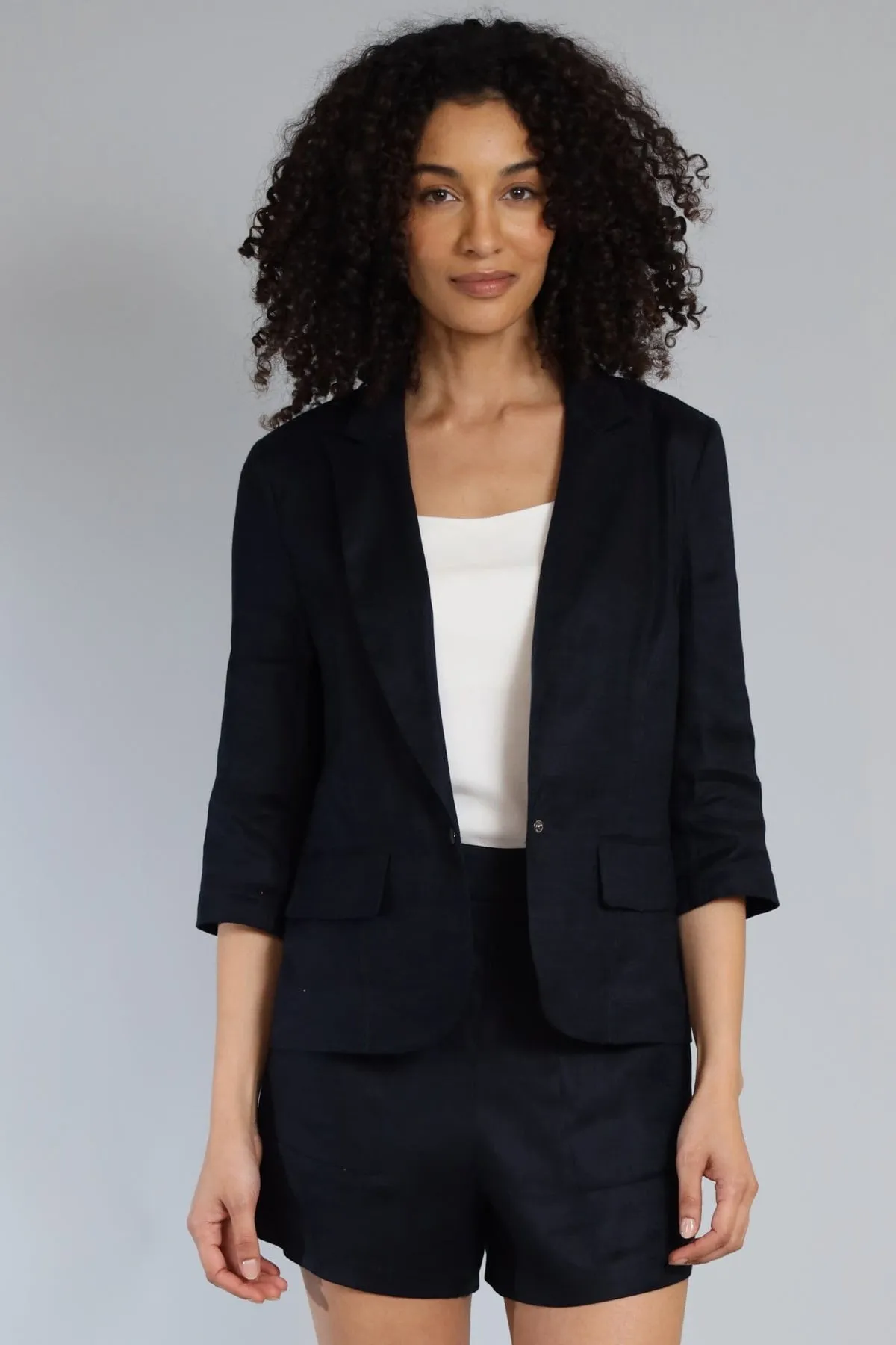 Stretch Linen Twill Blazer sold by French Cuff product image thumbnail 3