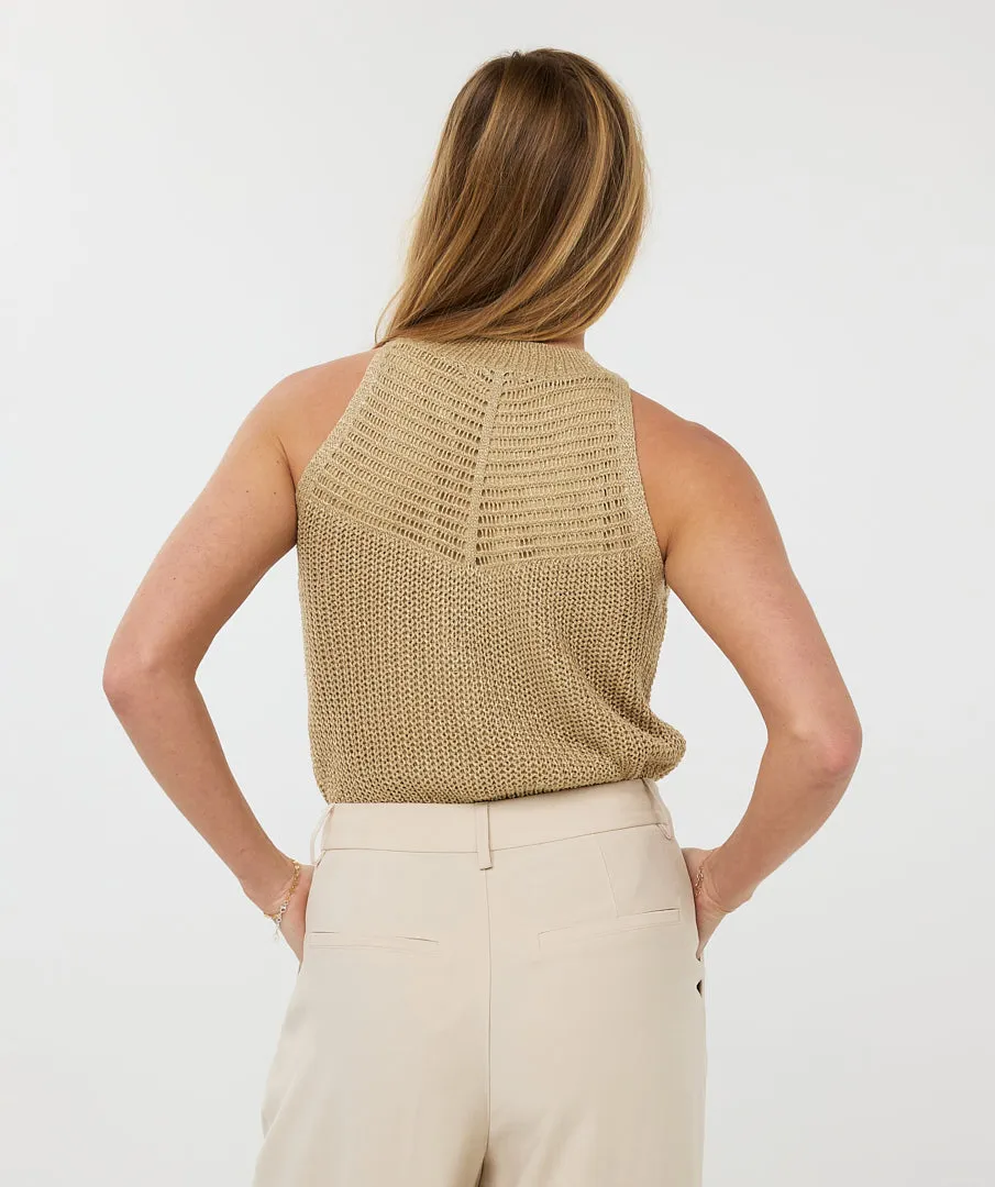 Double V Lurex Knitted Top sold by French Cuff product image thumbnail 3