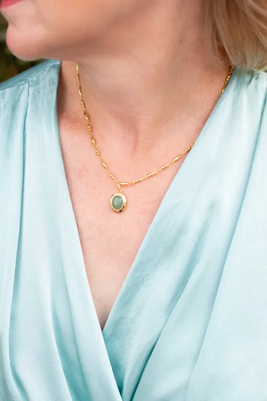 Sunset Stone Charm Necklace sold by French Cuff