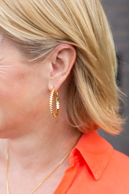 The Snake Chain Hoops sold by French Cuff