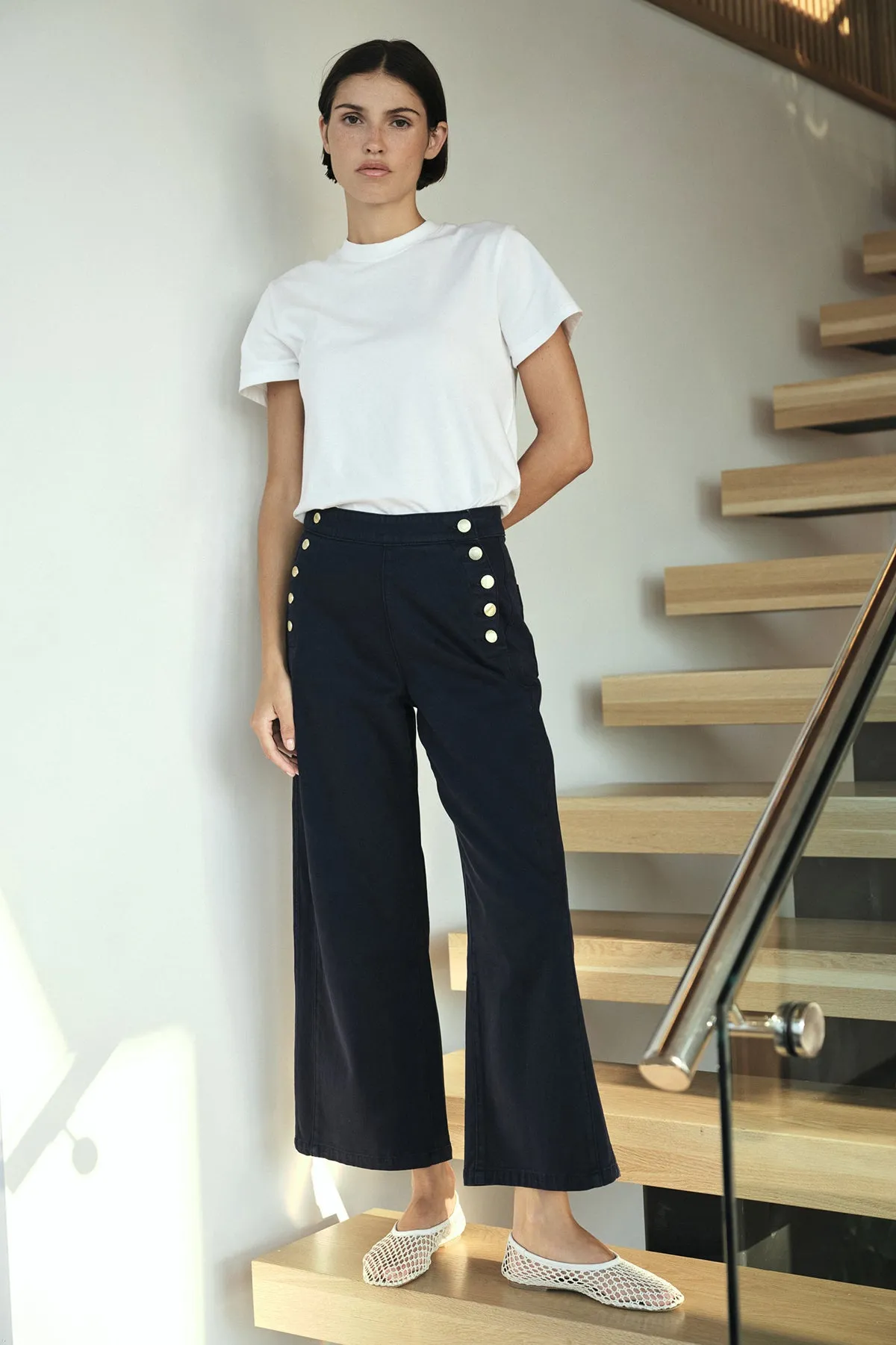 Hepburn Wide Leg, High Rise Ankle sold by French Cuff