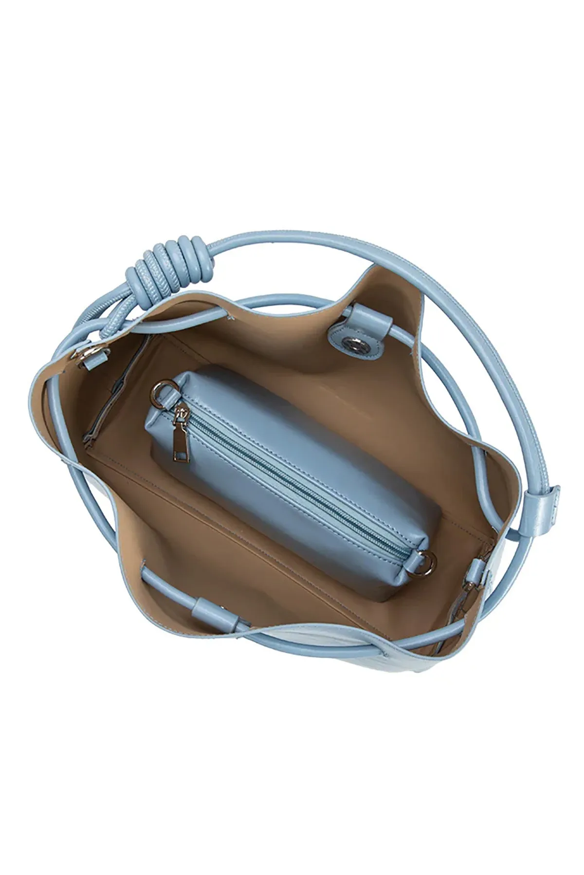 Margot Blue Recycled Vegan Crossbody Bag sold by French Cuff product image thumbnail 4