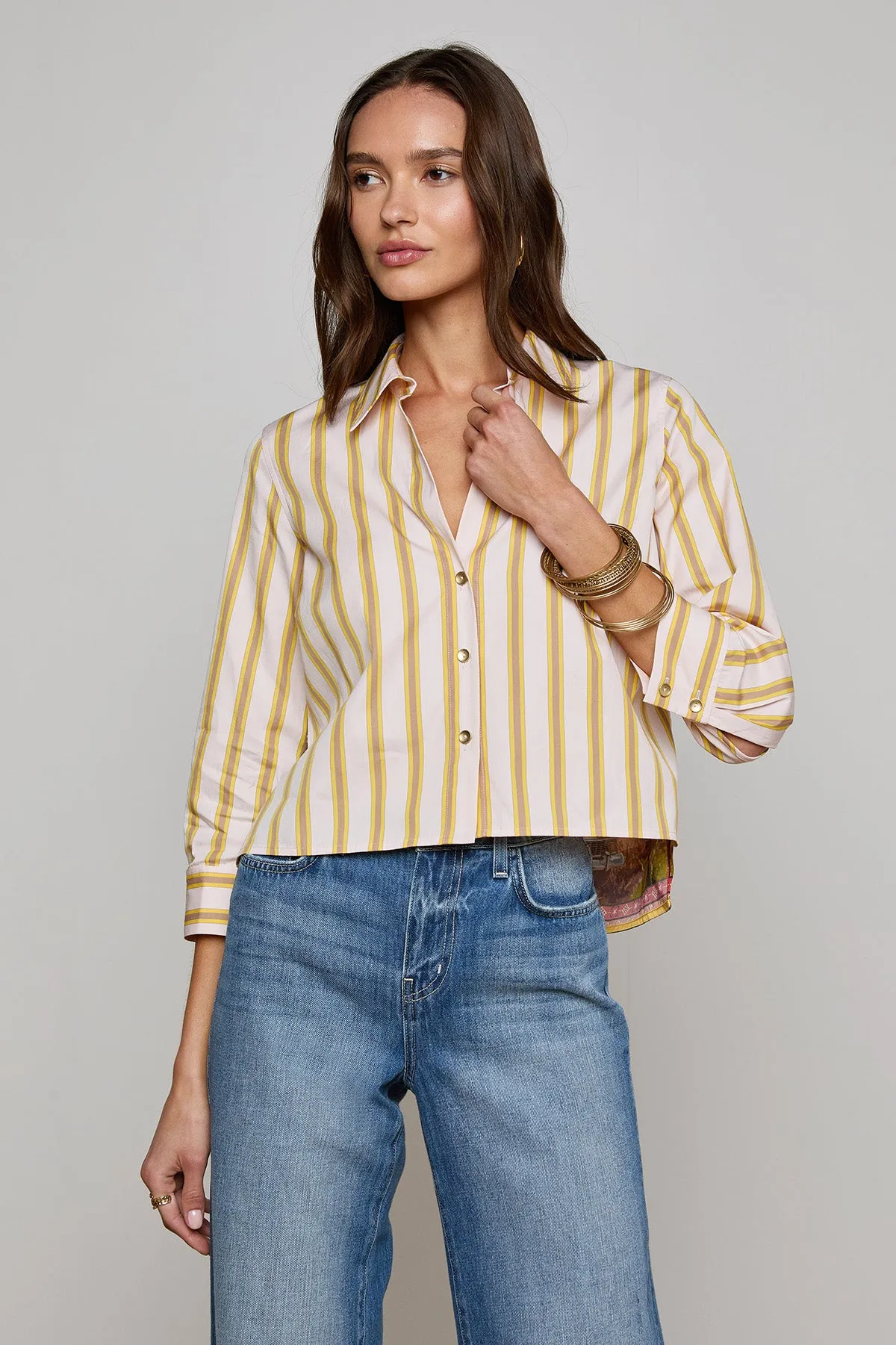 Fawn Scarf Back 3/4 Sleeve Blouse sold by French Cuff product image thumbnail 2