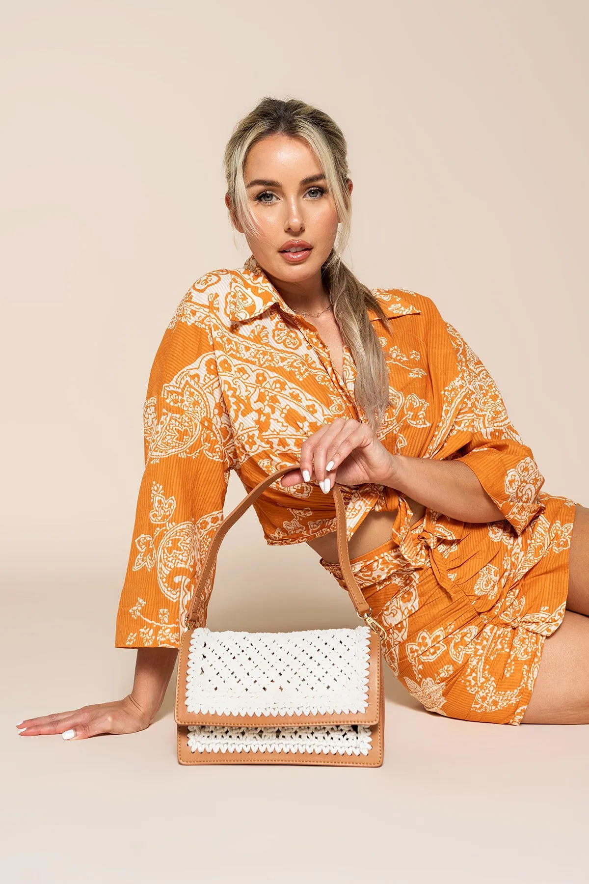 Gianna Macrame Crossbody sold by French Cuff