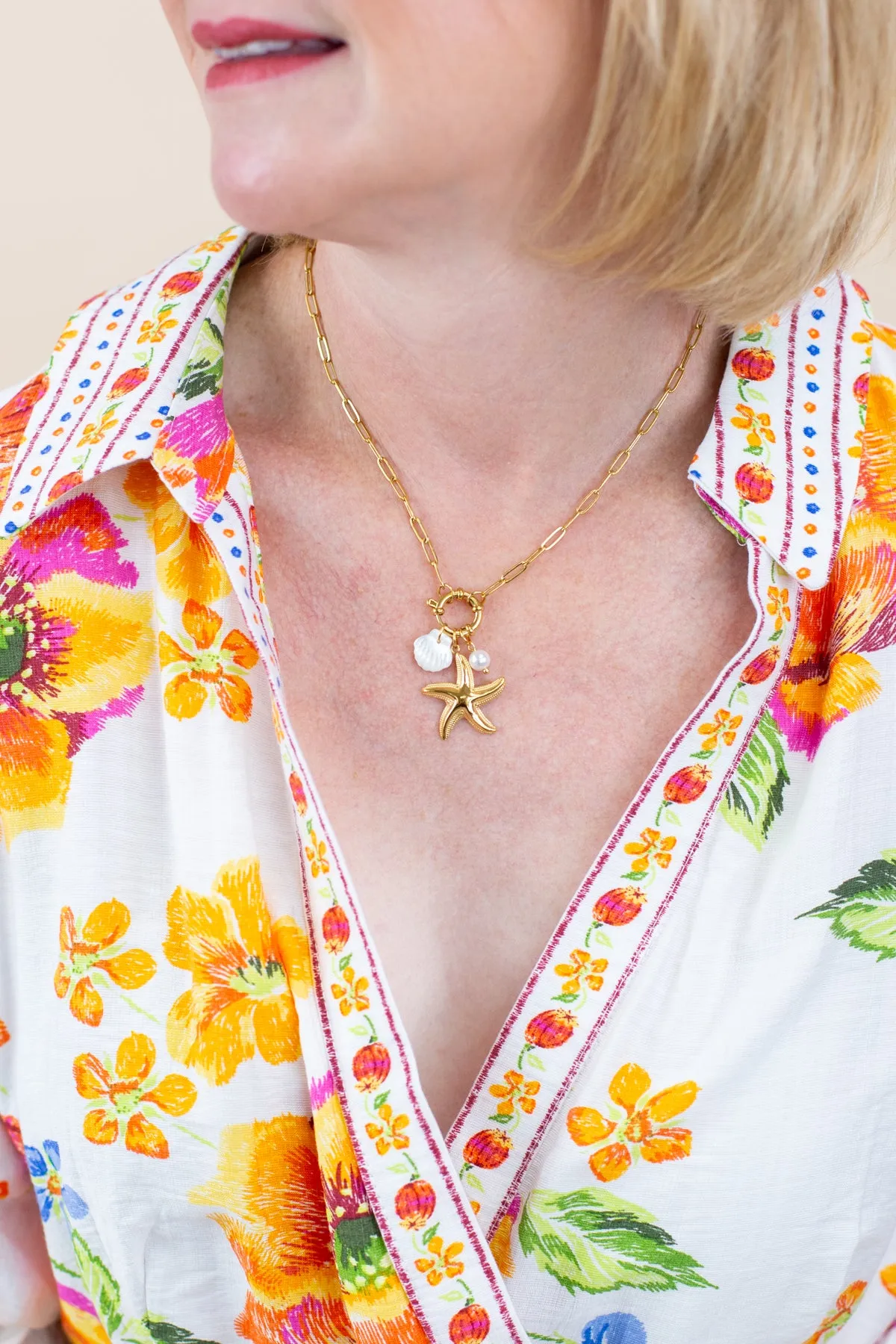 Sahar Summer Star Necklace sold by French Cuff