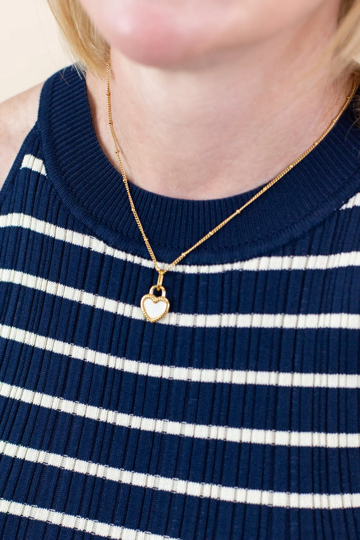 Kylie Double-Sided Heart Necklace sold by French Cuff