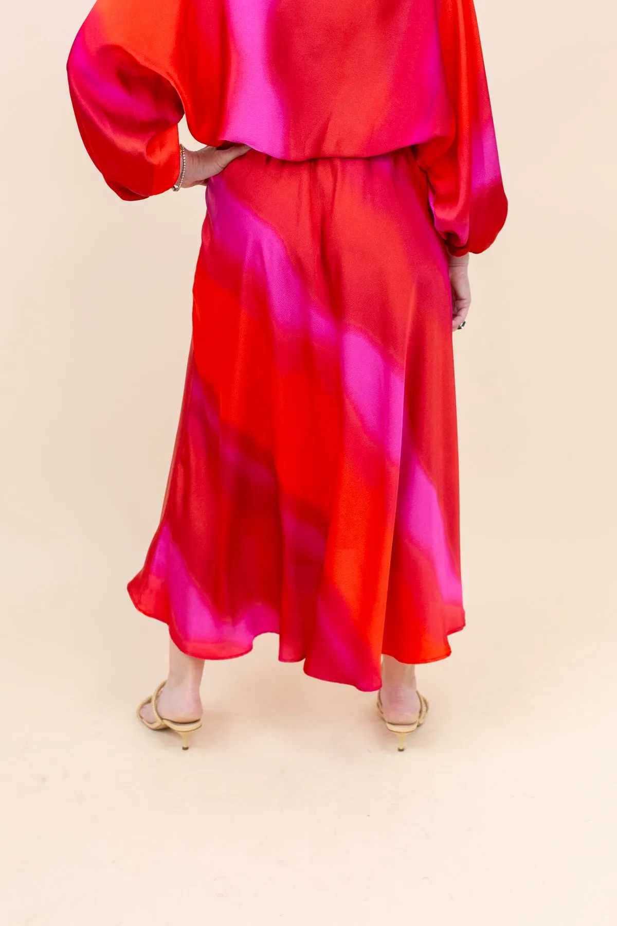 Ombre Satin Midi Skirt sold by French Cuff product image thumbnail 3