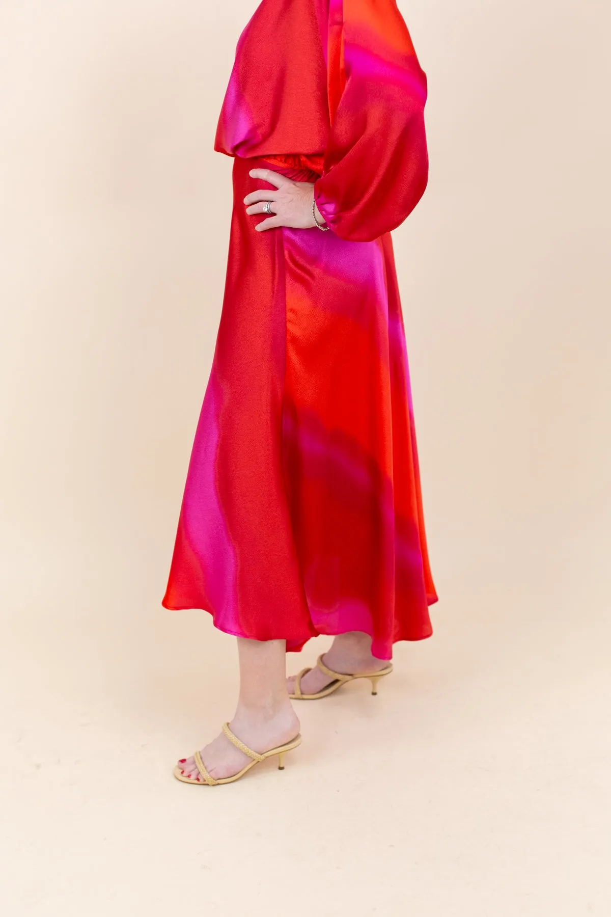 Ombre Satin Midi Skirt sold by French Cuff product image thumbnail 2