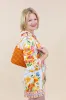 Border Printed 3/4 Sleeve Romper sold by French Cuff