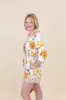 Border Printed 3/4 Sleeve Romper sold by French Cuff